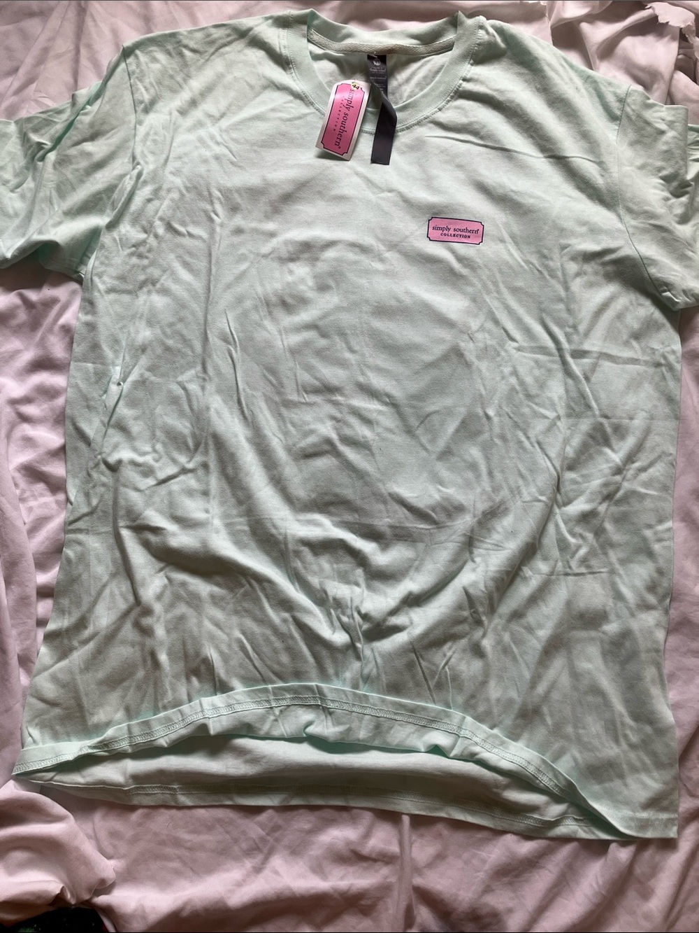 Simply Southern: Mint Green Sandy Paws Salty Kisses T-Shirt- XL